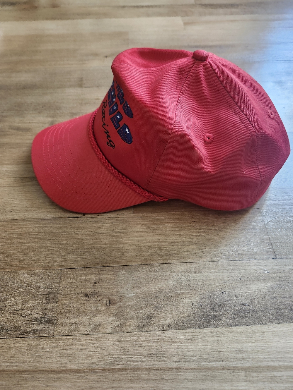Red Vintage Racing Cap - Picture 2 of 3